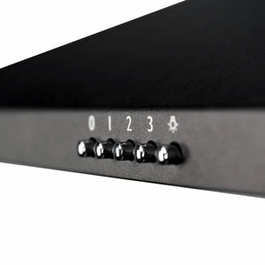 100cm Black Pyramid Chimney Cooker Hood - SIA CHL100BL (Discontinued)